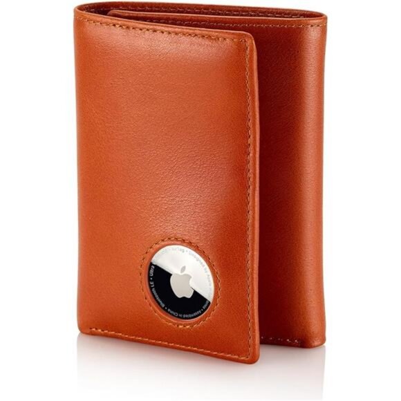RFID Blocking Mens Wallet With Airtag Holder - Trifold with 9 Credit Card Slots - Picture 8 of 8